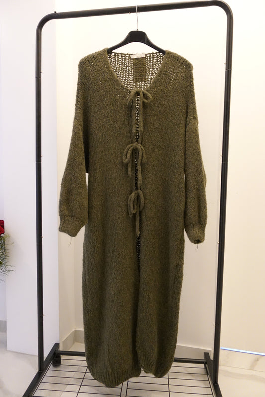 Schleifen-Cardigan Ela in Grün