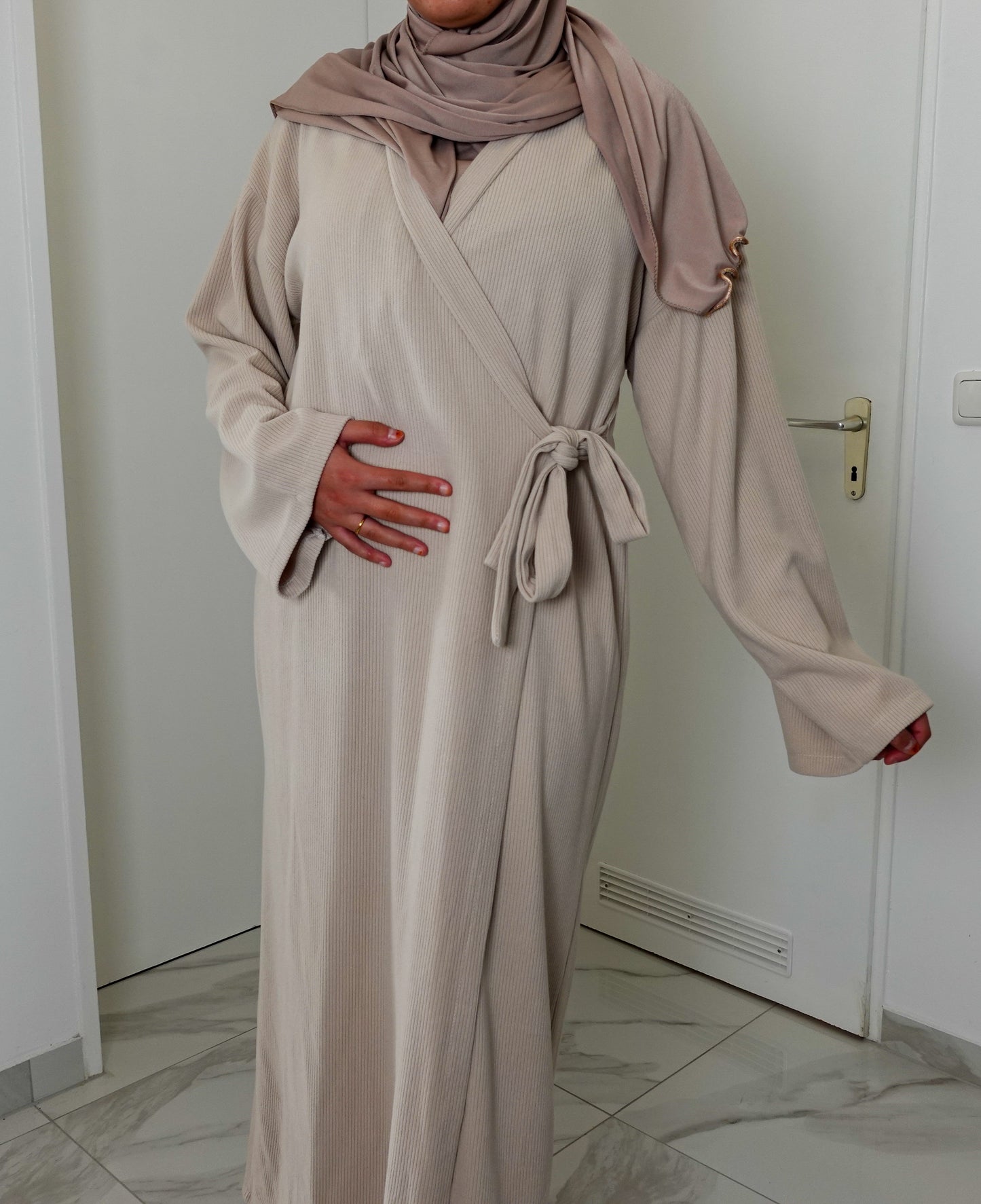 Wickelkleid Vera in Beige