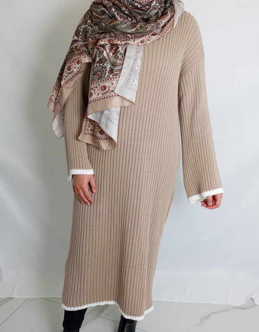 Strickkleid Luna in Taupe