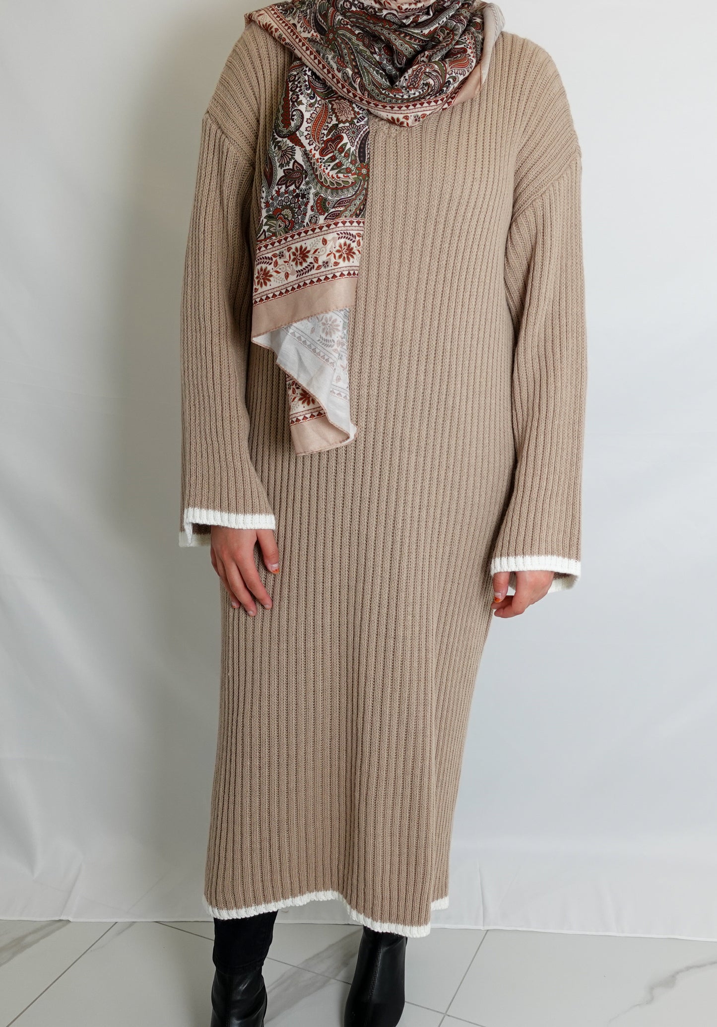 Strickkleid Luna in Taupe