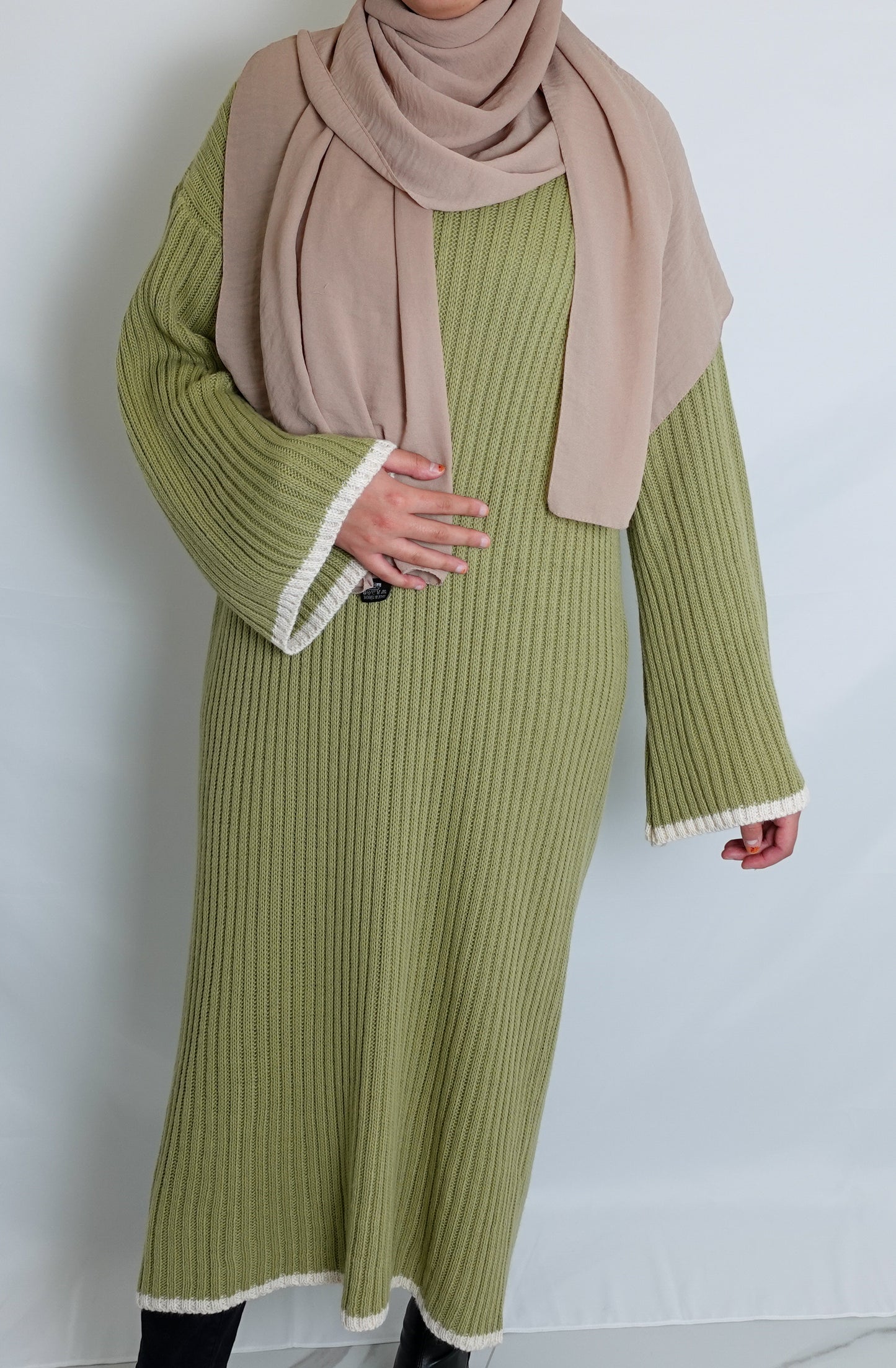 Strickkleid Luna in Avocado