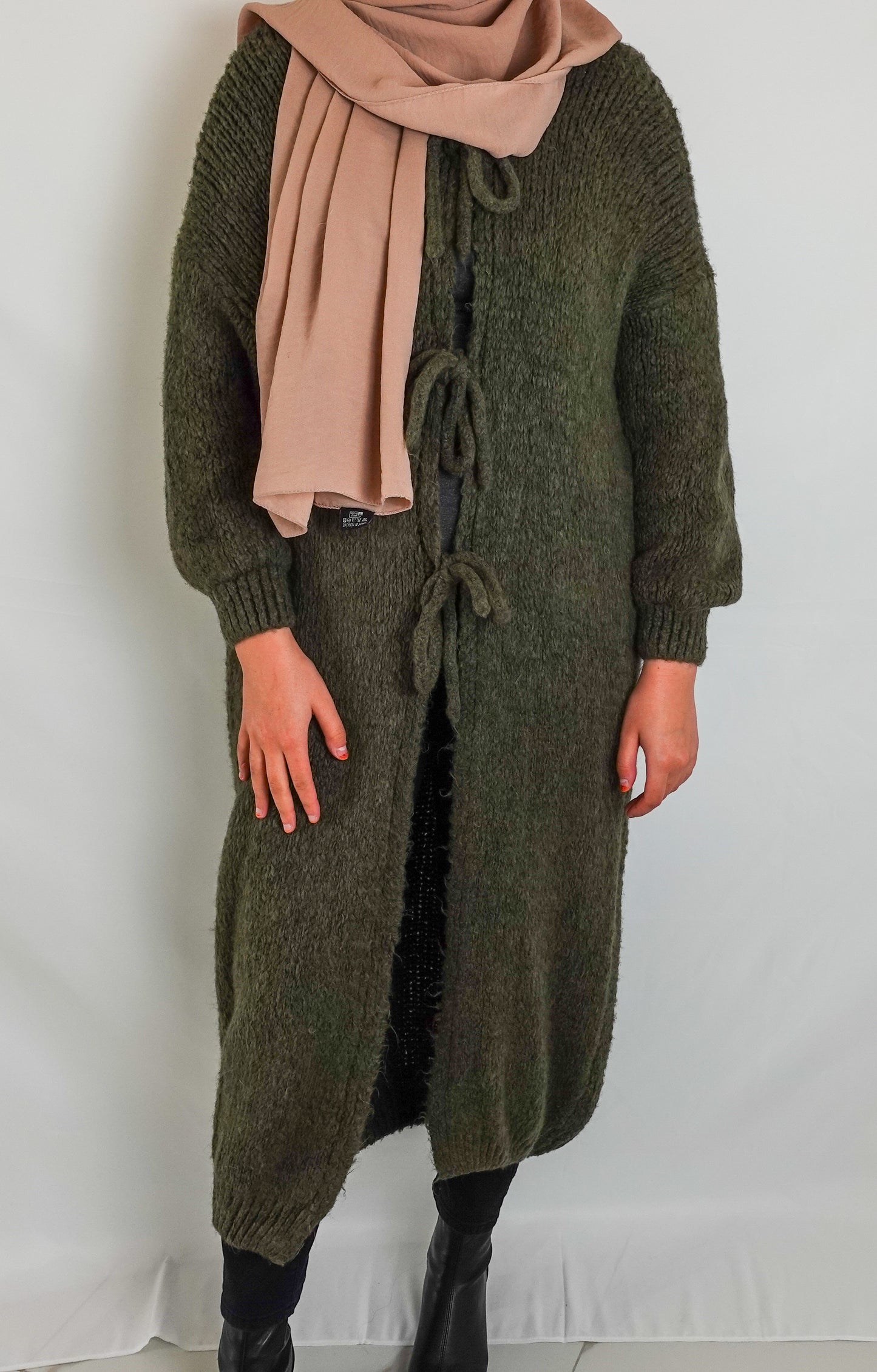 Schleifen-Cardigan Ela in Grün