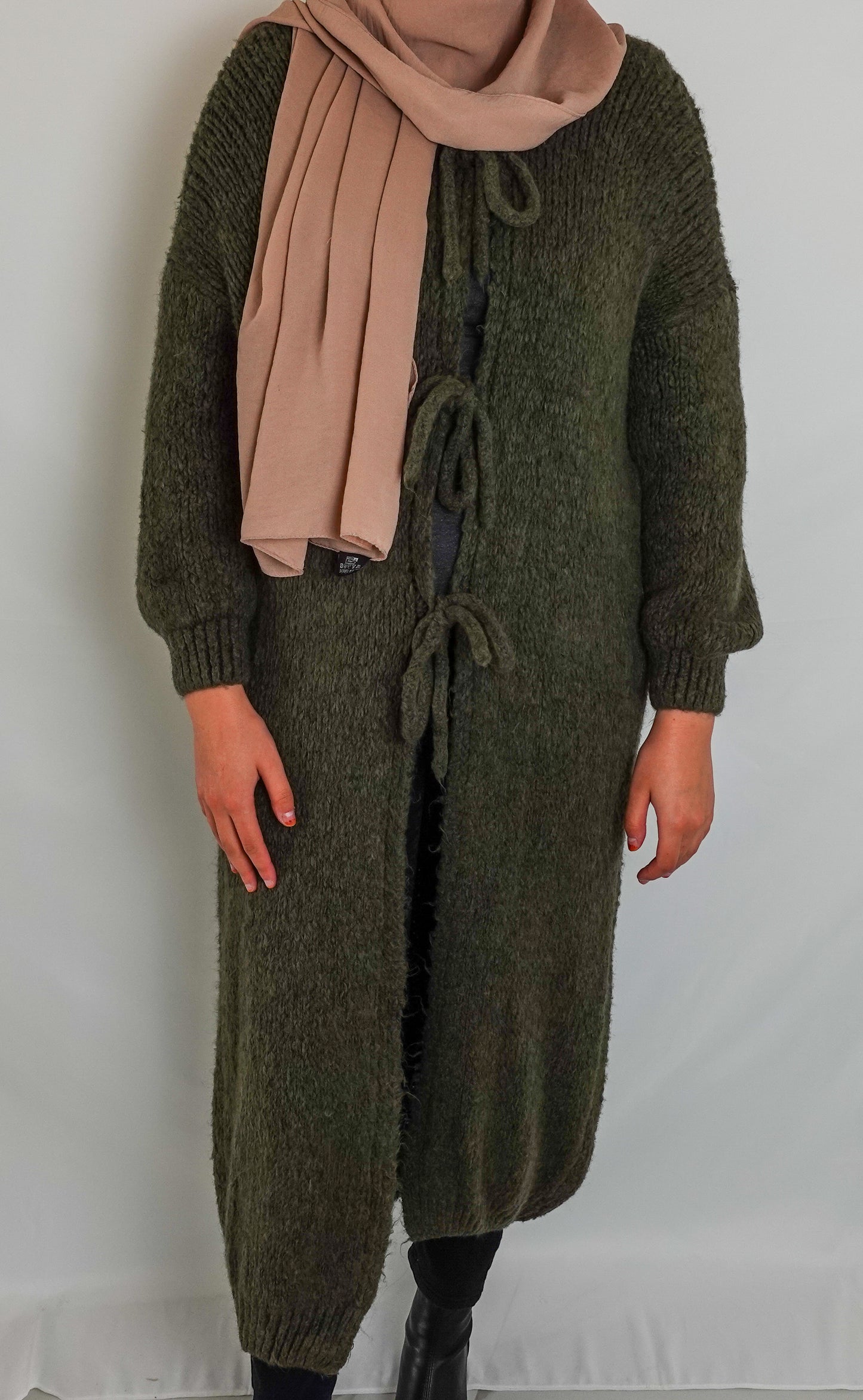 Schleifen-Cardigan Ela in Grün